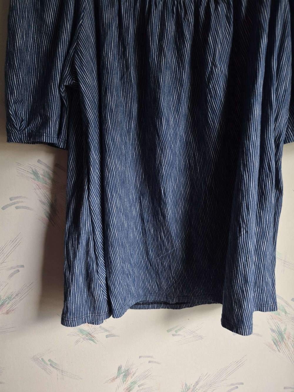Anthropologie Postage Stamp Blue Striped Print Top Small - Picture 9 of 9